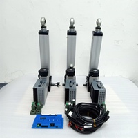 TELA TA16B Kit de plateforme de mouvement DIY en aluminium 3DOF avec moteur servo 750W 3000 tr/min pour simulateurs VR de cockpit, Project Cars 2 Commercial