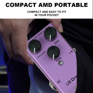 Pedal de guitarra eléctrica mini al por mayor, Overdrive Distortion Stompbox, fuente de alimentación de 9V CC, directo de fábrica - Product Image 4