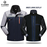 Veste de travail pour homme en polaire doublée pour l'hiver, protection contre le froid, uniforme de sécurité sur mesure, réparation automobile