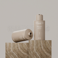 Flacon cosmétique en PP personnalisable 550 ml avec bouchon à clapet, corps plat, pour gel douche, lotion, contenant vide pour distributeur de savon liquide