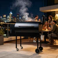 Barbecue à granulés de bois d'extérieur en gros avec grande capacité de réservoir, portable, garantie 1 an pour le camping en plein air