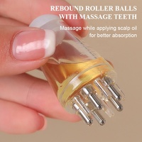 Mini Peigne Applicateur de Cuir Chevelu Distributeur de Liquide, Bouteille Applicateur d'Huile Capillaire avec Rouleau Masseur pour le Cuir Chevelu