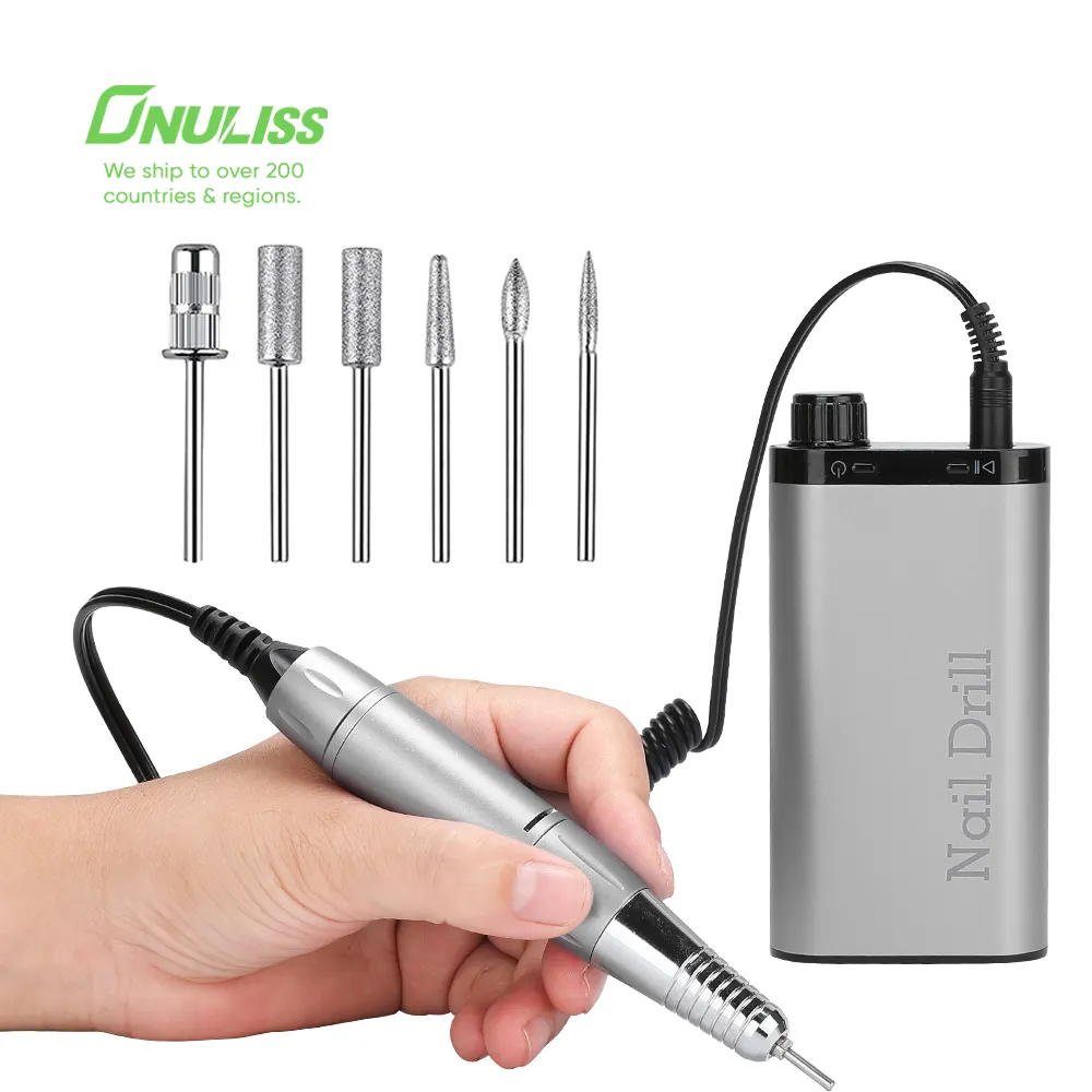 Perceuse à ongles de bureau Portable Rechargeable sans fil pour ongles professionnels avec perceuse à ongles électrique 35000 tr/min