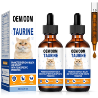 Gouttes liquides de taurine et L-lysine pour chats de qualité supérieure, absorption rapide pour le soutien immunitaire, la santé respiratoire, le soulagement du stress, contre les éternuements et les pertes nasales