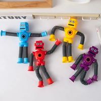 Divertido telescópico estiramiento ventosa Robot juguete alivio del estrés rompecabezas con animales Tricky Combo niño chico regalo