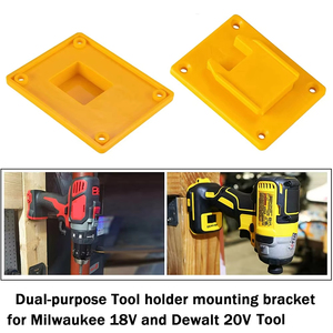 Support de rangement pour outils compatible avec les batteries <span class=keywords><strong>DeWalt</strong></span> 14.4V/<span class=keywords><strong>18V</strong></span>/20V et Milwaukee <span class=keywords><strong>18V</strong></span>, support mural pour machine-outil, dispositif de fixation - Product Image 4