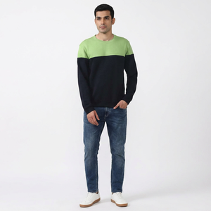 เสื้อสเวตเตอร์แขนยาวของผู้ชายคอเสื้อแบบลำลองสำหรับฤดูใบไม้ร่วง - Product Image 1