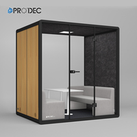 Cabine de bureau insonorisée pour 4 personnes, étanche, intérieure, acoustique, silencieuse, cabine de réunion