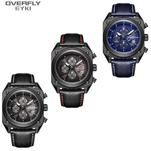 Jam Tangan <span class=keywords><strong>Analog</strong></span> Kuarsa Olahraga Pria Tali Kulit Jam Tangan Kasual - Product Image 6