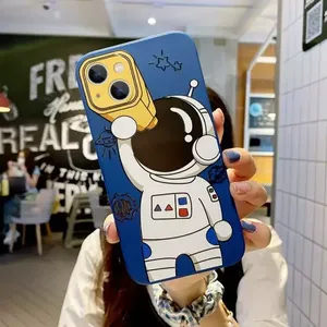 เคสโทรศัพท์มือถือซิลิโคน TPU ลายการ์ตูนนักบินอวกาศน่ารัก สำหรับ <span class=keywords><strong>iPhone</strong></span> 16 15 14 Pro <span class=keywords><strong>Max</strong></span> 13 12 11 <span class=keywords><strong>Xs</strong></span> Xr - Product Image 5