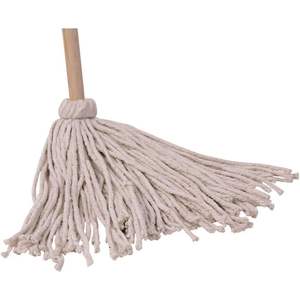 Boardwalk CD50016S Mop Head Cotton Cut-End White #<b>16</b> Handle Deck Rectangle Spinning Mop Manual Wrapping Case <b>12</b> for Home Use - Product Image 5