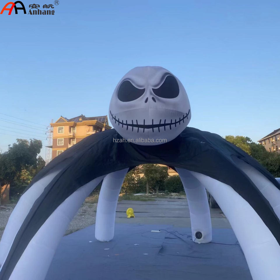 Giant Inflatable Halloween Skull Archway with Spider Legs,Blow up ...