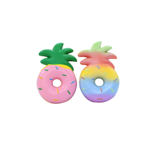 Wholesale Promotion Toys Super Soft Slow Rising <b>Squishy</b> Pineapple Donut Shape Pu Stress Toy - Product Image 2