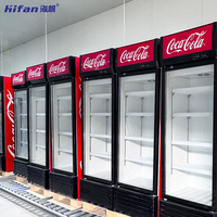 Réfrigérateur commercial vertical à porte vitrée personnalisée 309L, certifié CE ETL, prix de gros, refroidisseur de boissons pour magasin