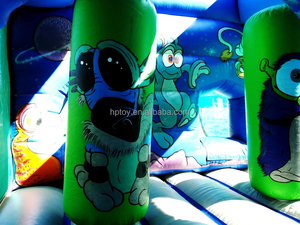 Thiết kế mới không gian chủ đề Inflatable chướng ngại vật trò chơi tàu tên lửa khóa học trở ngại cho trẻ em - Product Image 6