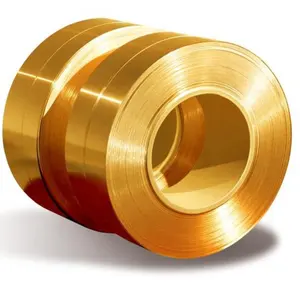 0.2mm*100mm C27200 Brass Strip Cuzn37 brass tape coil H63 H65 En1652 R480 for Button