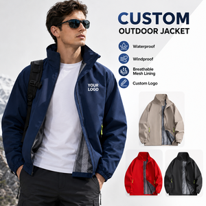 Custom Color Lightweight Windbreaker <b>Jacket</b> Waterproof Men Outdoor Coat For Corporate Event Staff And Club Uniform - Product Image 1