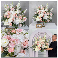 Arrangements de fleurs en soie pour mariage, fleurs artificielles jaunes, boules de fleurs pour mariage, centre de table, vente en gros par DKB Factory
