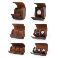 Boîte à Montres RTS de Voyage en Cuir, Boîtier de Luxe Portable pour Montres, Emballage Rouleau Housse