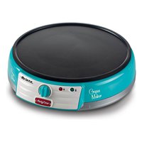 Crêpière Électrique Ariete 1000W 31cm PARTY TIME, Plaque Antiadhésive Celeste, Contrôle de Température, Nettoyage Facile