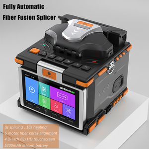 Machine à souder par fusion de fibres optiques M5, 6 moteurs, épissage rapide en 8 secondes, support universel 3-en-1, outil télécom VFL OPM - Product Image 1