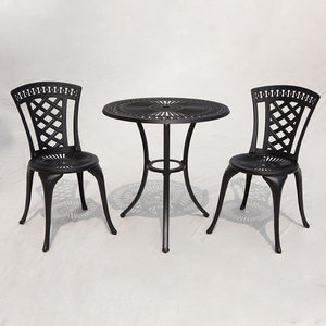 Leisure Portable <b>Aluminum</b> Outdoor Bistro <b>Table</b> and Chairs Set for Hotel Use Balcony & Patio - Product Image 3