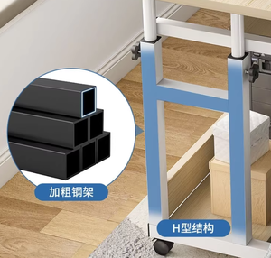 Escritorio de Computadora para Lado de Cama, Móvil, Altura Ajustable, Moderno, para Sala de Estar, Dormitorio, Estudio, Mesa para Estudiantes, Dormitorio Pequeño, Simple - Product Image 4