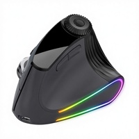 Mouse Optik Vertikal Nirkabel Dual-mode 4800DPI Isi Ulang 9 Tombol Ergonomis Backlit RGB 1 Speed Roller Stok Tersedia