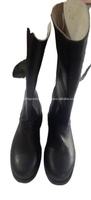 Nouvelles bottes d'uniforme pour hommes, logo, reproduction d'uniforme d'extérieur, 100% cuir véritable, bottes allemandes de la Seconde Guerre mondiale