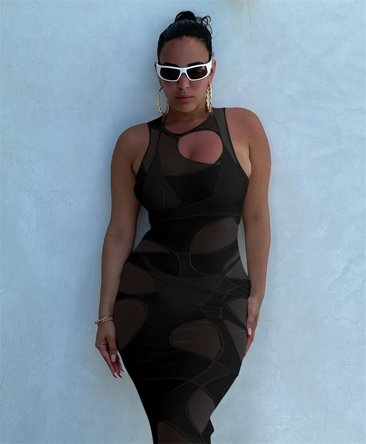 mesh dress sex Hot Model Sex Skintight Mesh Dress