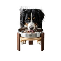 Support en bois massif pour gamelles d'animaux, modèle Shandong transfrontalier, pour chats et chiens, soulage la pression sur le cou, également support pour plantes
