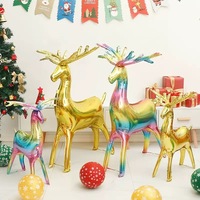 Ballon en aluminium 3D Arbre Doré en gros, écologique et durable, pour la décoration de Noël et les stands festifs