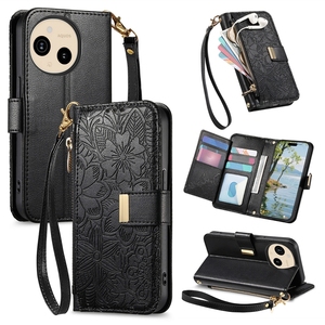 Funda de cuero con cremallera para tarjetas, funda tipo billetera para Sharp Sense 9/<span class=keywords><strong>Wish</strong></span> 4/<span class=keywords><strong>Wish</strong></span> 5 - Product Image 4