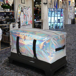 Hanke ekstra büyük holografik hareketli sırt çantası hayvan baskı ağır sapanlar uzun taşıma kolları fermuarlı depolama PP dokuma - Product Image 3