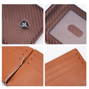 Portefeuille en cuir PU à double pliage 2024, pour cartes bancaires, de crédit et d'identité, unisexe, imitation fibre de carbone, <span class=keywords><strong>protection</strong></span> RFID, blocage des cartes - Product Image 6