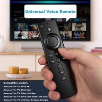 Télécommande vocale universelle en plastique compatible avec Amazon Fire TV Stick, Fire TV Cube, Fire TV Stick 4K