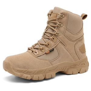 DSF63 AS33 UNZHUO MAKE UZMK Khaki Tactical <b>Boot</b> Oxford Cloth Waterproof Outdoor All Seasons Beige High Top <b>Hiking</b> <b>Boot</b> - Product Image 1