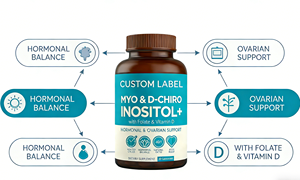 Gummies OEM/ODM Myo-Inositol & D-Chiro Inositol pour la fertilité, le soutien hormonal, <span class=keywords><strong>menstruel</strong></span> et ovarien, pour l'équilibre hormonal - Product Image 2