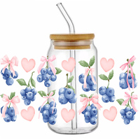 Schattige Fruitcake 16oz Tumbler Wrap Duurzaam Waterdicht Plastic met Transferdruk Zeefdruk Plastisol Materiaal