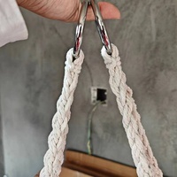 Nouvelle Arrivée Balançoires Macramé Modernes et Confortables avec Coussins Complets pour Patio, Balcon, Cour et Parc, Capacité de Charge de 160 kg