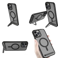 Casing Magnetik Tahan Lama dengan Penyangga untuk iPhone 11 12 13 14 15 16 Pro Max 17 Air Plus, Aksesoris Ponsel Grosir
