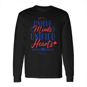 Camiseta de manga larga Unique Minds Unified Hearts Breaking Barriers, diseño especial y lindo - Product Image 2
