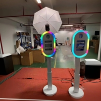 Photomaton portable en métal pour iPad avec éclairage rotatif à 360° réglable, télécommande, garantie de 2 ans - pour événements et locations