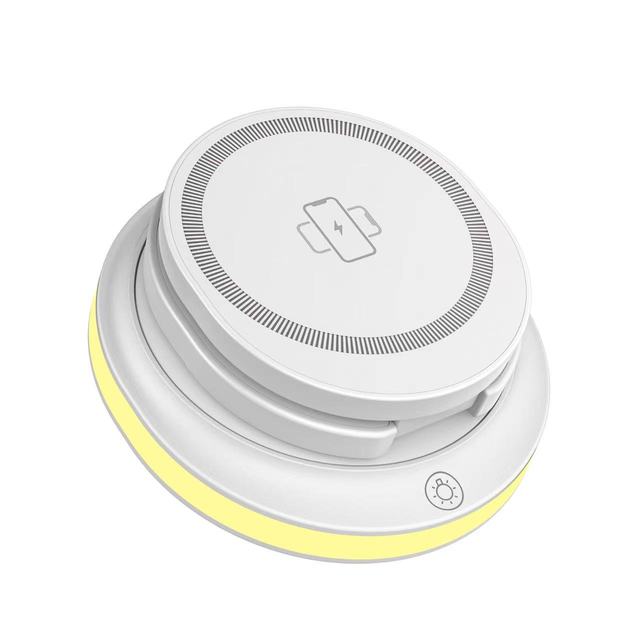 Wireless Phone Charger Stand Magnetic Charging Station Phone Holder LED Night Foldable Wireless Charger for Phone Watch Earbuds