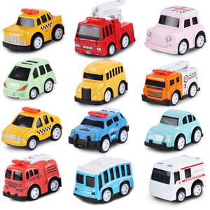EN STOCK 24 Styles 1:<span class=keywords><strong>64</strong></span> pas cher mignon Mini Bus voiture de Police Taxi <span class=keywords><strong>Ambulance</strong></span> camion de pompiers retrait petite voiture en métal allié voiture moulée sous pression - Product Image 1