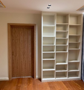 Portes coulissantes de <span class=keywords><strong>grange</strong></span> modernes en bois de pin massif imperméable pour la décoration intérieure d'appartement - Product Image 3