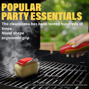 Tête remplaçable brosse de nettoyage de barbecue en plein air matériau PP outil accessoire sûr tampon ondulé en fibre d'aramide résistant à la chaleur barbecue - Product Image 4