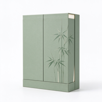 Boîte cadeau à thé à double porte magnétique personnalisée, boîte d'emballage à thé en papier rigide décorative