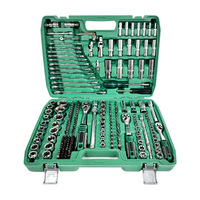 Juego de Herramientas Mecánicas Profesionales de 216 Piezas, Juego de Llaves de Tubo de Acero al Cromo Vanadio, Kit de Llaves Combinadas, Caja de Herramientas para Reparación de Automóviles LIKO