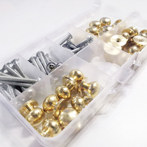 Furniture Drawer Handle Replacement Parts 3x20mm 3x25mm 3x30mm <b>Brass</b> Monk Head <b>Knobs</b> With Screws For Cabinet Door - Product Image 4